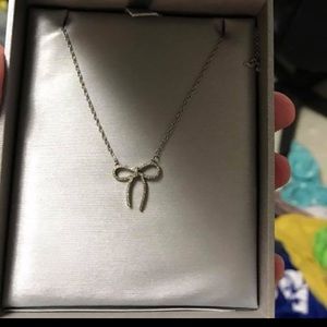 Diamond Bow Necklace